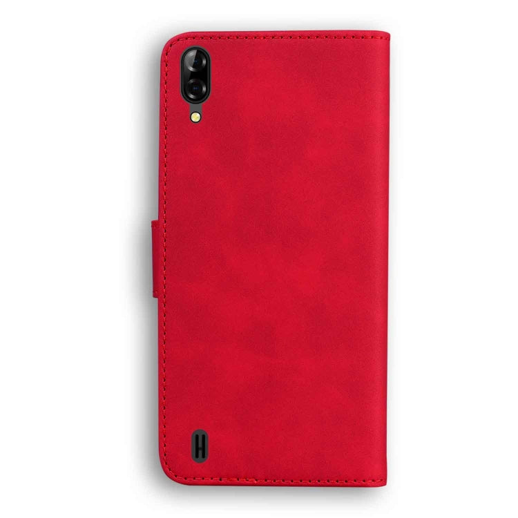 For Blackview A60 Skin Feel Pure Color Flip Leather Phone Case(Red) - More Brand by PMC TechLife | Online Shopping South Africa | PMC TechLife | Buy Now Pay Later Mobicred