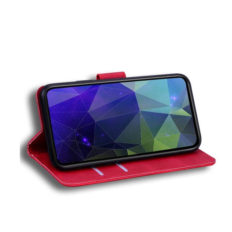 For Blackview A60 Skin Feel Pure Color Flip Leather Phone Case(Red) - More Brand by PMC TechLife | Online Shopping South Africa | PMC TechLife | Buy Now Pay Later Mobicred