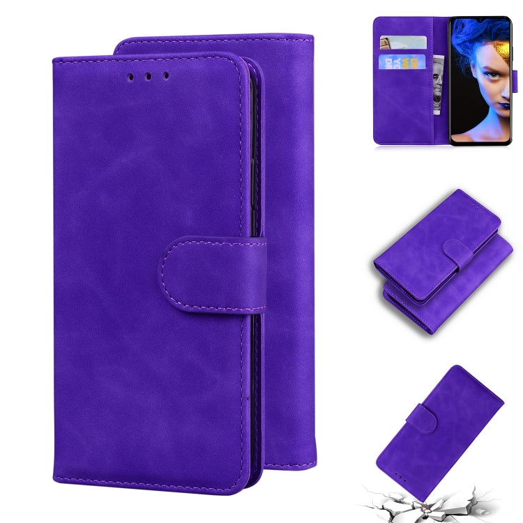 For Blackview A60 Skin Feel Pure Color Flip Leather Phone Case(Purple) - More Brand by PMC TechLife | Online Shopping South Africa | PMC TechLife | Buy Now Pay Later Mobicred