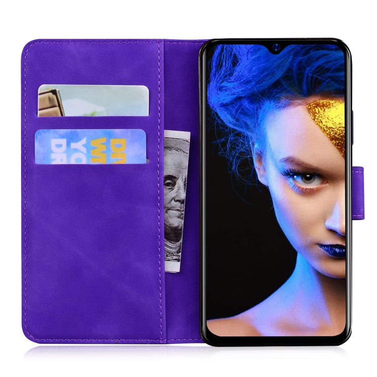For Blackview A60 Skin Feel Pure Color Flip Leather Phone Case(Purple) - More Brand by PMC TechLife | Online Shopping South Africa | PMC TechLife | Buy Now Pay Later Mobicred