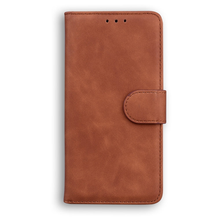 For Blackview A60 Skin Feel Pure Color Flip Leather Phone Case(Brown) - More Brand by PMC TechLife | Online Shopping South Africa | PMC TechLife | Buy Now Pay Later Mobicred