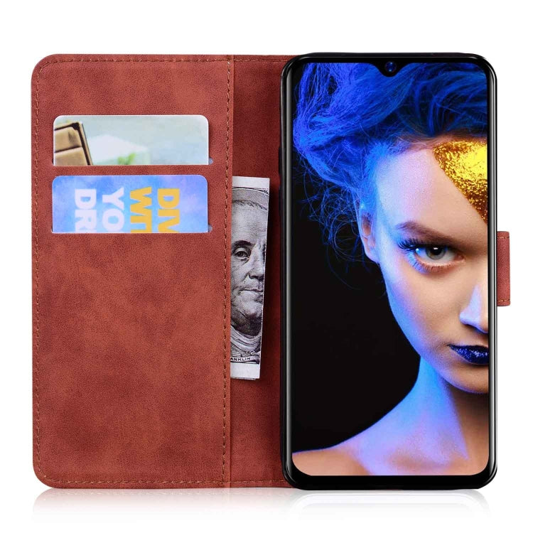 For Blackview A60 Skin Feel Pure Color Flip Leather Phone Case(Brown) - More Brand by PMC TechLife | Online Shopping South Africa | PMC TechLife | Buy Now Pay Later Mobicred