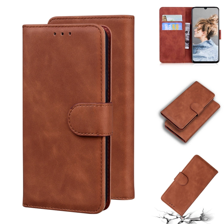 For Blackview A80 Skin Feel Pure Color Flip Leather Phone Case(Brown) - More Brand by PMC TechLife | Online Shopping South Africa | PMC TechLife | Buy Now Pay Later Mobicred