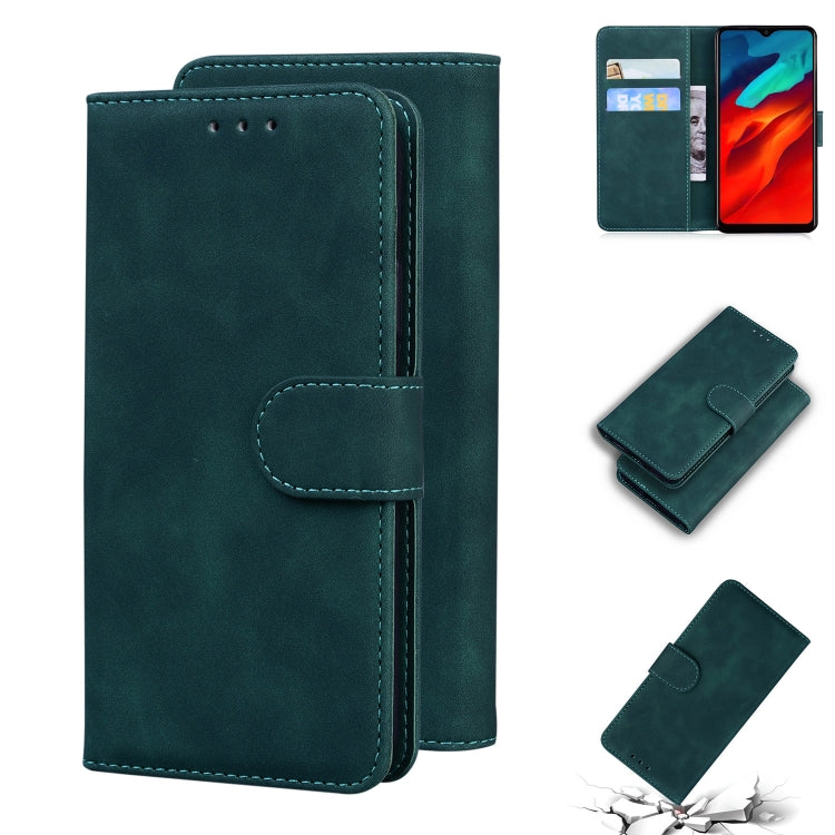 For Blackview A80 Pro Skin Feel Pure Color Flip Leather Phone Case(Green) - More Brand by PMC TechLife | Online Shopping South Africa | PMC TechLife | Buy Now Pay Later Mobicred
