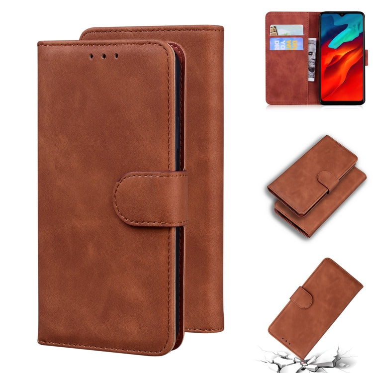 For Blackview A80 Pro Skin Feel Pure Color Flip Leather Phone Case(Brown) - More Brand by PMC TechLife | Online Shopping South Africa | PMC TechLife | Buy Now Pay Later Mobicred
