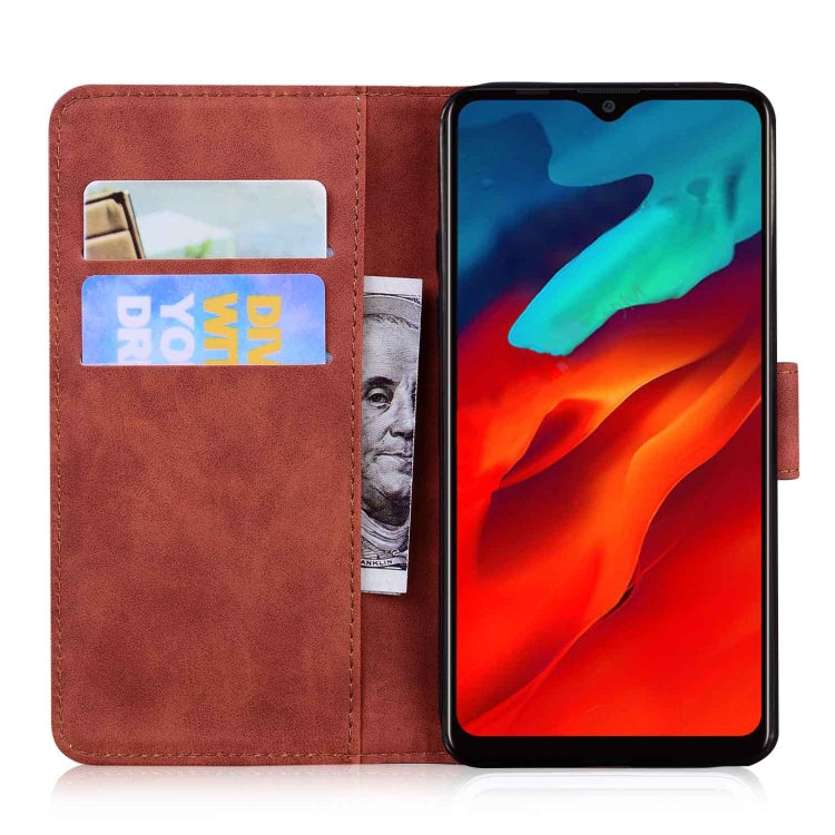 For Blackview A80 Pro Skin Feel Pure Color Flip Leather Phone Case(Brown) - More Brand by PMC TechLife | Online Shopping South Africa | PMC TechLife | Buy Now Pay Later Mobicred