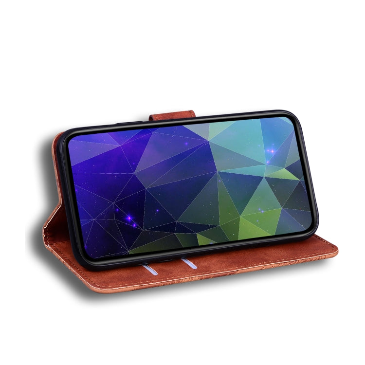 For Blackview A80 Pro Skin Feel Pure Color Flip Leather Phone Case(Brown) - More Brand by PMC TechLife | Online Shopping South Africa | PMC TechLife | Buy Now Pay Later Mobicred