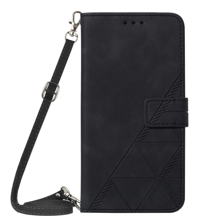 For Xiaomi Redmi 9 / 9 Power / Poco M2 Crossbody 3D Embossed Flip Leather Phone Case(Black) - Xiaomi Cases by PMC TechLife | Online Shopping South Africa | PMC TechLife