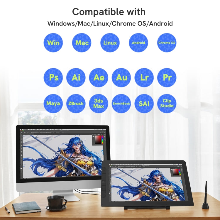 VEIKK VK2200 Pro 21.5 inch 8192 Levels Pressure Sensitivity Digital Drawing Board - free shipping - PMc TechLife - Order now!