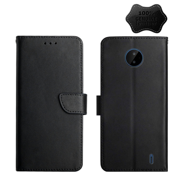 For Nokia C10 / C20 Genuine Leather Fingerprint-proof Horizontal Flip Phone Case(Black) - free shipping - PMC TechLife - Order now!