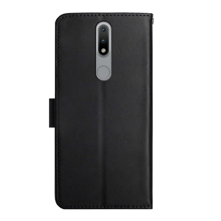 For Nokia 2.4 Genuine Leather Fingerprint-proof Horizontal Flip Phone Case(Black) - Nokia Cases by PMC TechLife | Online Shopping South Africa | PMC TechLife | Buy Now Pay Later Mobicred