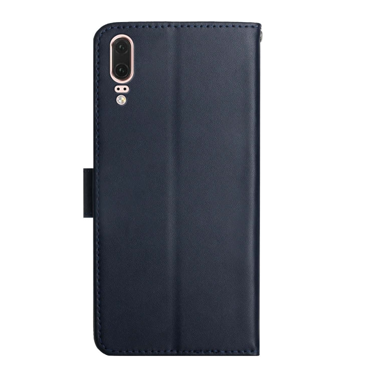 For Huawei P20 Genuine Leather Fingerprint-proof Horizontal Flip Phone Case(Blue) - Huawei Cases by PMC TechLife | Online Shopping South Africa | PMC TechLife | Buy Now Pay Later Mobicred
