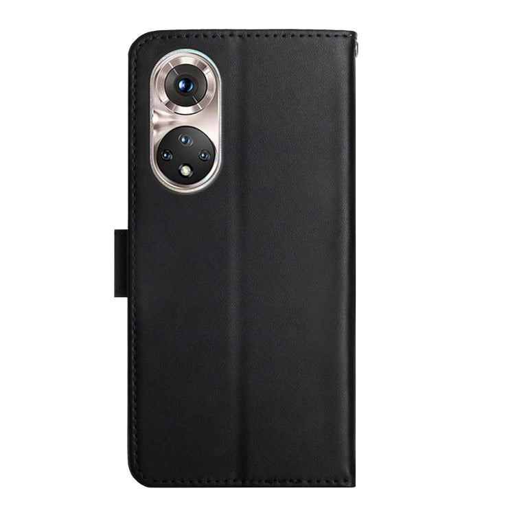 For Huawei P50 Genuine Leather Fingerprint-proof Horizontal Flip Phone Case(Black) - Huawei Cases by PMC TechLife | Online Shopping South Africa | PMC TechLife | Buy Now Pay Later Mobicred