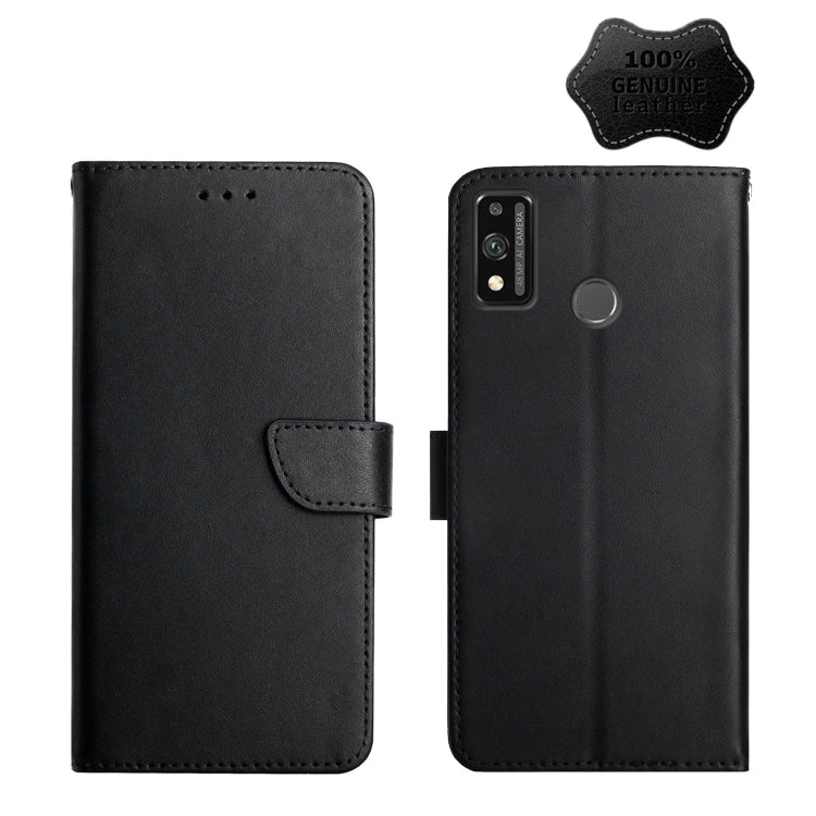 For Honor 9X Lite Genuine Leather Fingerprint-proof Horizontal Flip Phone Case(Black) - Huawei Cases by PMC TechLife | Online Shopping South Africa | PMC TechLife | Buy Now Pay Later Mobicred