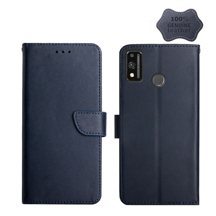 For Honor 9X Lite Genuine Leather Fingerprint-proof Horizontal Flip Phone Case(Blue) - Huawei Cases by PMC TechLife | Online Shopping South Africa | PMC TechLife | Buy Now Pay Later Mobicred