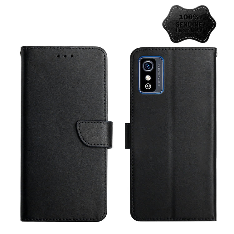 For ZTE Blade L9 Genuine Leather Fingerprint-proof Horizontal Flip Phone Case(Black) - ZTE Cases by PMC TechLife | Online Shopping South Africa | PMC TechLife | Buy Now Pay Later Mobicred