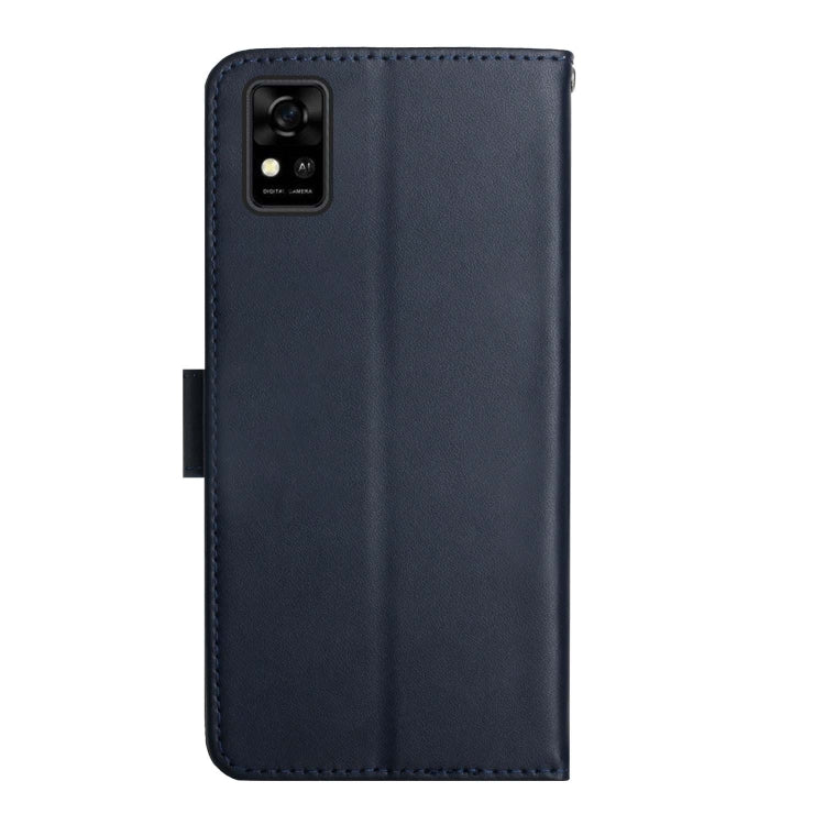 For ZTE Blade A31 Genuine Leather Fingerprint-proof Horizontal Flip Phone Case(Blue) - ZTE Cases by PMC TechLife | Online Shopping South Africa | PMC TechLife | Buy Now Pay Later Mobicred
