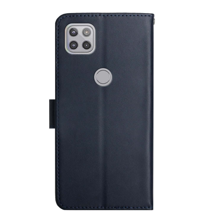 For Motorola Moto G 5G Genuine Leather Fingerprint-proof Horizontal Flip Phone Case(Blue) - Motorola Cases by PMC TechLife | Online Shopping South Africa | PMC TechLife | Buy Now Pay Later Mobicred