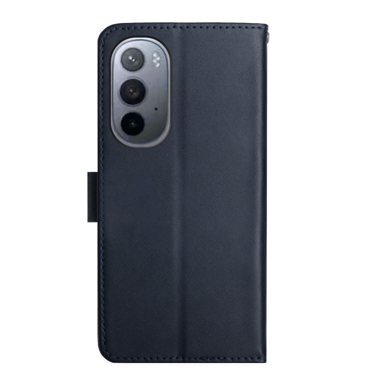 For Motorola Moto Edge X30 Genuine Leather Fingerprint-proof Horizontal Flip Phone Case(Blue) - Motorola Cases by PMC TechLife | Online Shopping South Africa | PMC TechLife | Buy Now Pay Later Mobicred