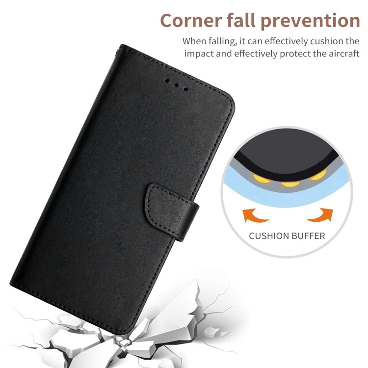 For LG K42 Genuine Leather Fingerprint-proof Flip Phone Case(Black) - LG by PMC TechLife | Online Shopping South Africa | PMC TechLife | Buy Now Pay Later Mobicred