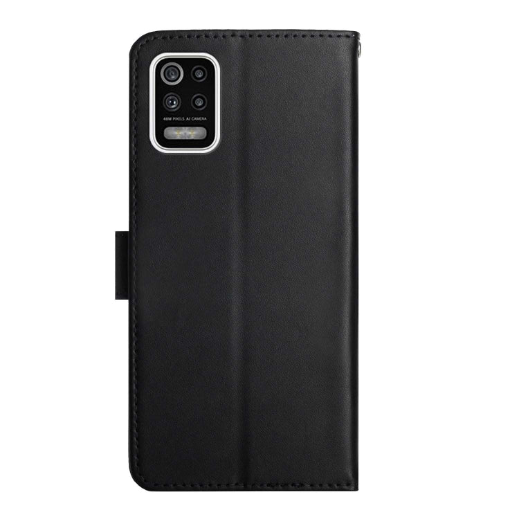 For LG K52 Genuine Leather Fingerprint-proof Flip Phone Case(Black) - LG by PMC TechLife | Online Shopping South Africa | PMC TechLife | Buy Now Pay Later Mobicred