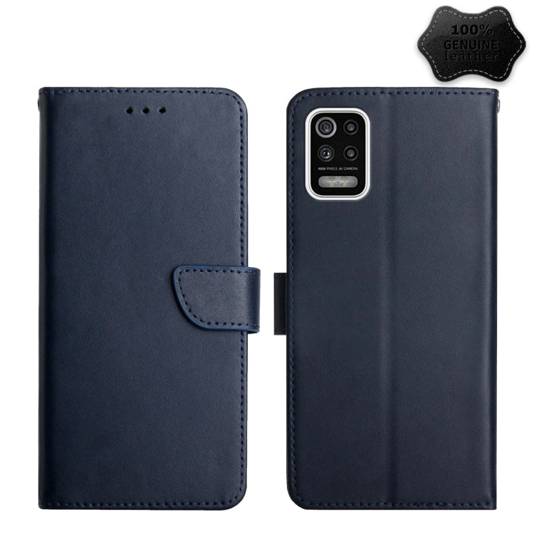 For LG K52 Genuine Leather Fingerprint-proof Flip Phone Case(Blue) - free shipping - PMC TechLife - Order now!