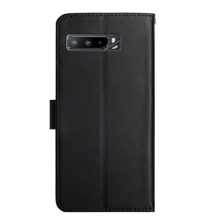 For Asus ROG Phone 3 ZS661KS Genuine Leather Fingerprint-proof Flip Phone Case(Black) - ASUS Cases by PMC TechLife | Online Shopping South Africa | PMC TechLife | Buy Now Pay Later Mobicred