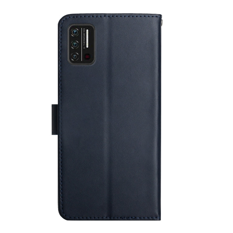 For UMIDIGI A7S Genuine Leather Fingerprint-proof Flip Phone Case(Blue) - More Brand by PMC TechLife | Online Shopping South Africa | PMC TechLife | Buy Now Pay Later Mobicred