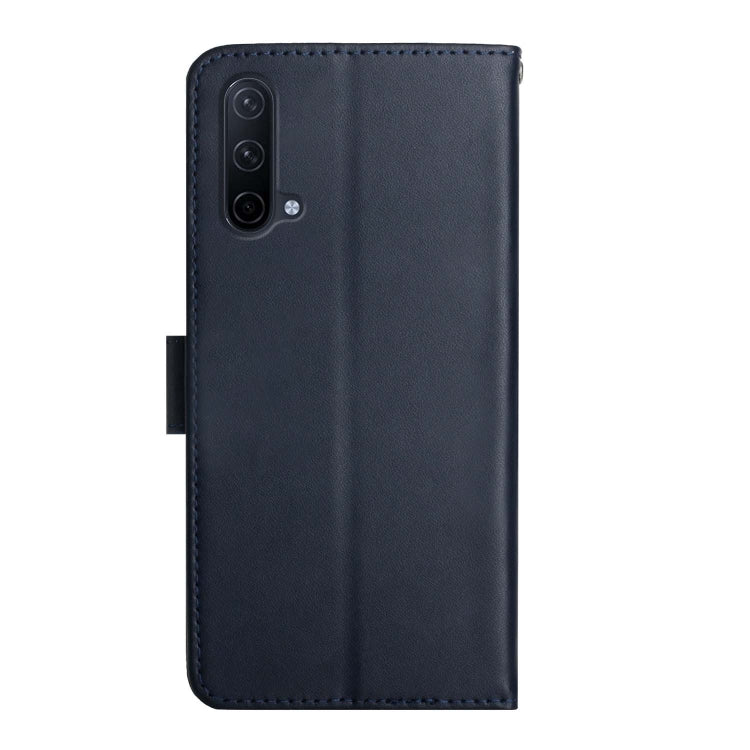 For OnePlus Nord CE 5G Genuine Leather Fingerprint-proof Horizontal Flip Phone Case(Blue) - OnePlus Cases by PMC TechLife | Online Shopping South Africa | PMC TechLife | Buy Now Pay Later Mobicred