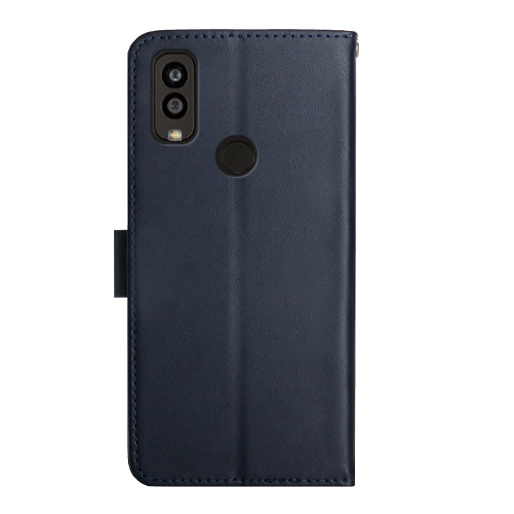 For Kyocera Android One S9 Genuine Leather Fingerprint-proof Flip Phone Case(Blue) - More Brand by PMC TechLife | Online Shopping South Africa | PMC TechLife | Buy Now Pay Later Mobicred