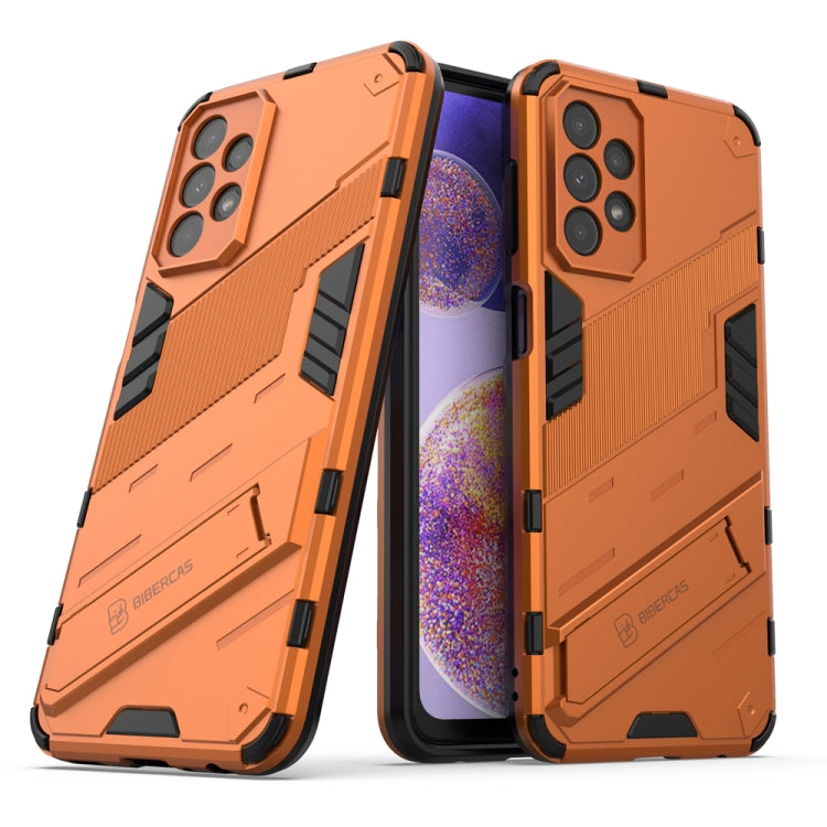 For Samsung Galaxy A23 Punk Armor 2 in 1 PC + TPU Shockproof Phone Case with Invisible Holder(Orange) - Galaxy Phone Cases by PMC TechLife | Online Shopping South Africa | PMC TechLife | Buy Now Pay Later Mobicred