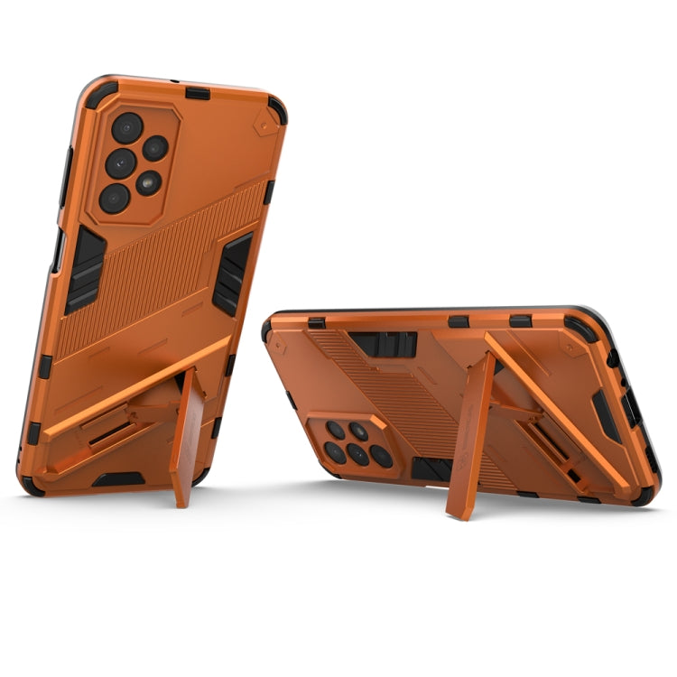 For Samsung Galaxy A23 Punk Armor 2 in 1 PC + TPU Shockproof Phone Case with Invisible Holder(Orange) - Galaxy Phone Cases by PMC TechLife | Online Shopping South Africa | PMC TechLife | Buy Now Pay Later Mobicred
