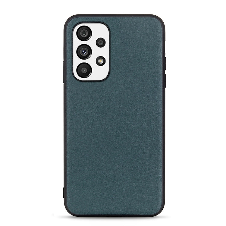 For Samsung Galaxy A73 5G Accurate Hole Lambskin Texture Genuine Leather Phone Case(Green) - free shipping - PMC TechLife - Order now!
