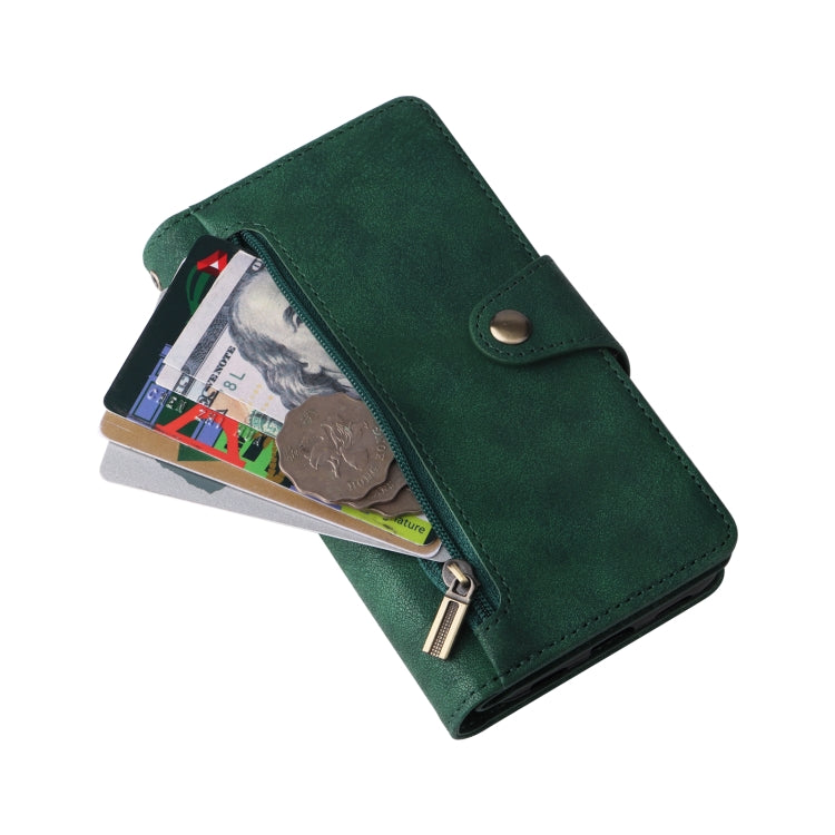 For Google Pixel 4A 4G Rivet Buckle 9 Cards Three Fold Leather Phone Case(Green) - free shipping - PMC TechLife - Order now!