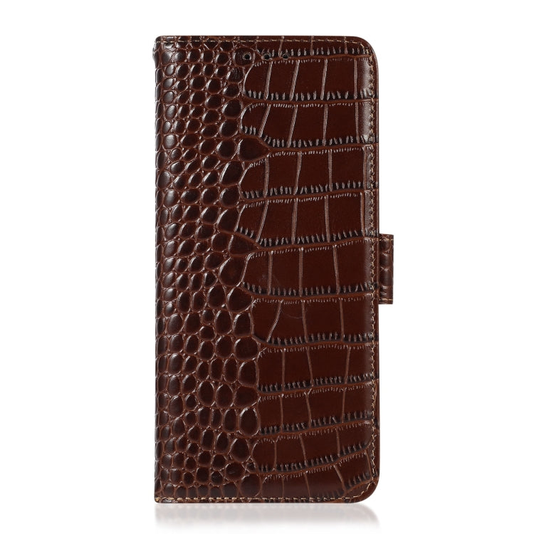 For Nokia C20 Plus Crocodile Top Layer Cowhide Leather Phone Case(Brown) - Nokia Cases by PMC TechLife | Online Shopping South Africa | PMC TechLife | Buy Now Pay Later Mobicred