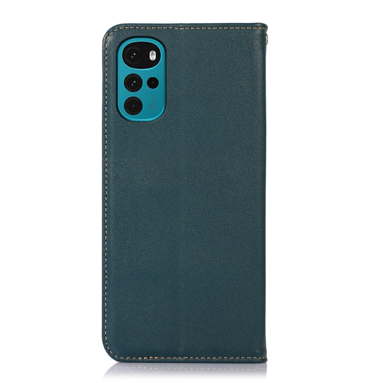 For Motorola Moto G22 KHAZNEH Nappa Top Layer Cowhide Leather Phone Case(Green) - Motorola Cases by PMC TechLife | Online Shopping South Africa | PMC TechLife | Buy Now Pay Later Mobicred