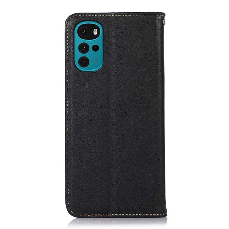 For Motorola Moto G22 KHAZNEH Nappa Top Layer Cowhide Leather Phone Case(Black) - Motorola Cases by PMC TechLife | Online Shopping South Africa | PMC TechLife | Buy Now Pay Later Mobicred