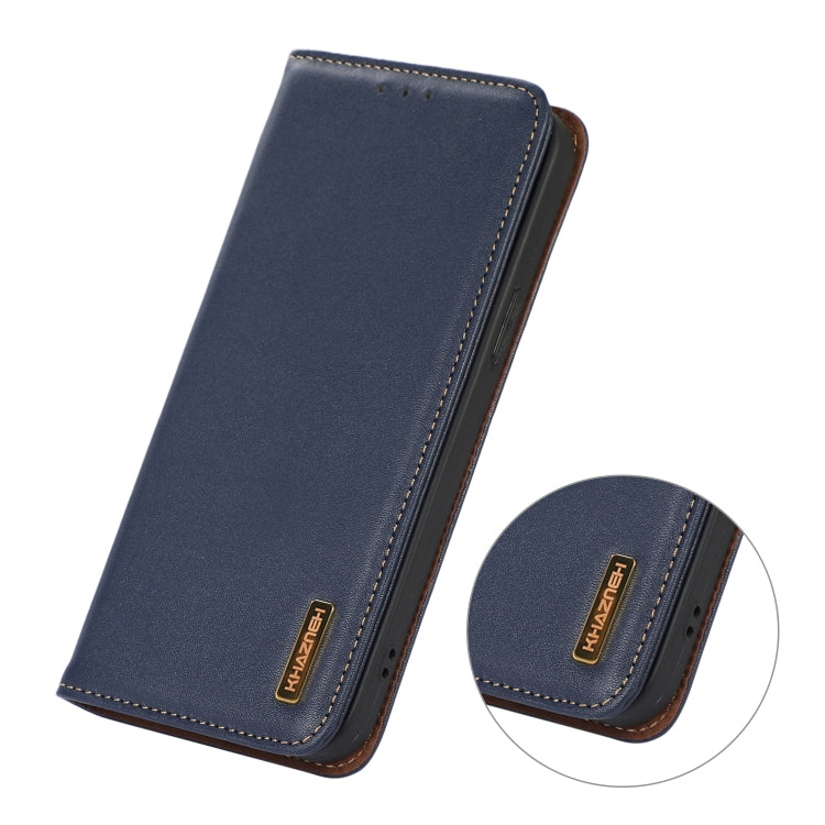 For Nokia C20 Plus KHAZNEH Nappa Top Layer Cowhide Leather Phone Case(Blue) - Nokia Cases by PMC TechLife | Online Shopping South Africa | PMC TechLife | Buy Now Pay Later Mobicred