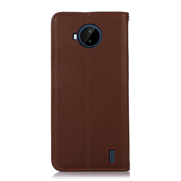 For Nokia C20 Plus KHAZNEH Nappa Top Layer Cowhide Leather Phone Case(Brown) - Nokia Cases by PMC TechLife | Online Shopping South Africa | PMC TechLife | Buy Now Pay Later Mobicred