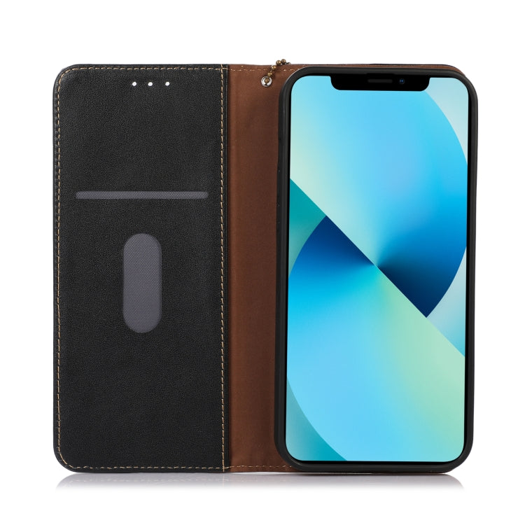 For OnePlus Nord CE 2 5G KHAZNEH Nappa Top Layer Cowhide Leather Phone Case(Black) - OnePlus Cases by PMC TechLife | Online Shopping South Africa | PMC TechLife | Buy Now Pay Later Mobicred