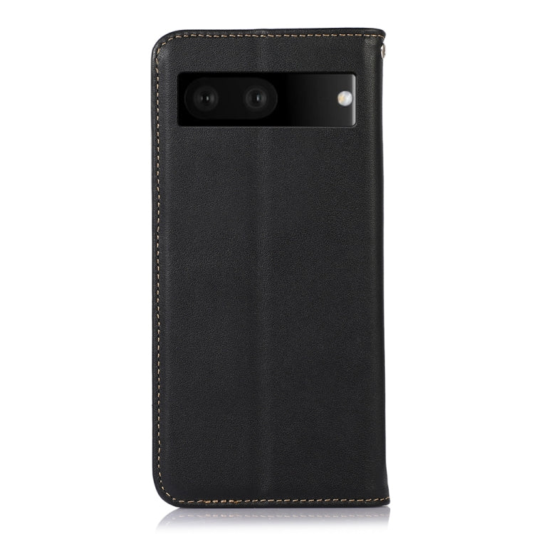 For Google Pixel 7 5G KHAZNEH Nappa Top Layer Cowhide Leather Phone Case(Black) - Google Cases by PMC TechLife | Online Shopping South Africa | PMC TechLife | Buy Now Pay Later Mobicred
