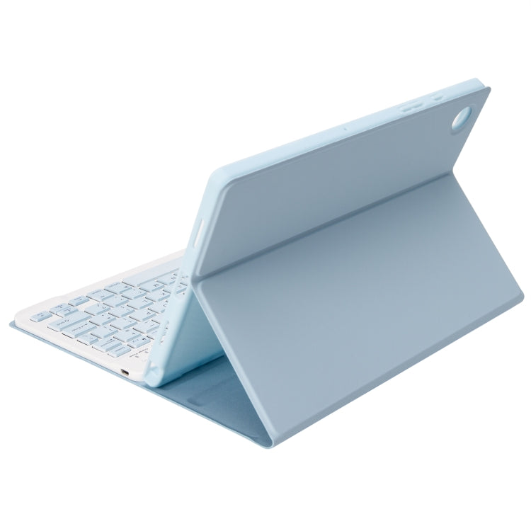 A610B Candy Color Bluetooth Keyboard Leather Case with Pen Slot For Samsung Galaxy Tab S6 Lite 10.4 inch SM-P610 / SM-P615(White Ice) - Samsung Keyboard by PMC TechLife | Online Shopping South Africa | PMC TechLife
