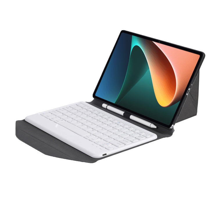 B0N5 Diamond Texture Bluetooth Keyboard Leather Case with Triangle Back Support For Xiaomi Pad 5 / 5 Pro(Black + White) - Others Keyboard by PMC TechLife | Online Shopping South Africa | PMC TechLife