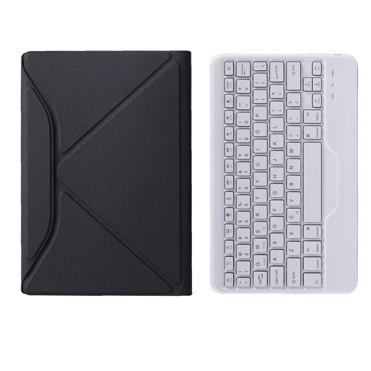 BM20 Diamond Texture Bluetooth Keyboard Leather Case with Triangle Back Support For Lenovo M10 Plus 10.3 inch TB-X606 / TB-X606F(Black + White) - Lenovo Keyboard by PMC TechLife | Online Shopping South Africa | PMC TechLife