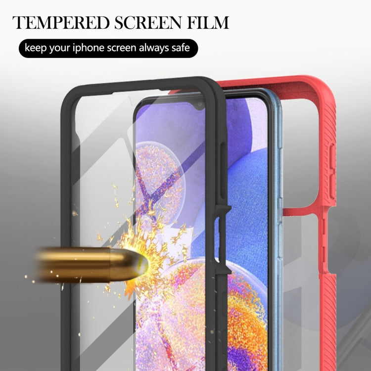 For Samsung Galaxy A23 5G / 4G Starry Sky Solid Color Series PC + TPU Phone Case with PET Film(Red) - Galaxy Phone Cases by PMC TechLife | Online Shopping South Africa | PMC TechLife