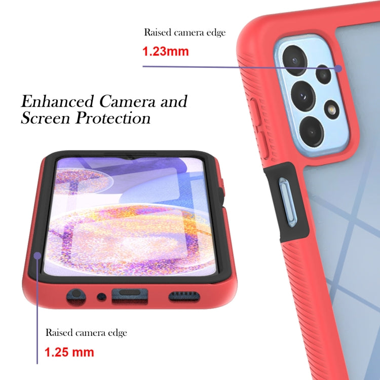 For Samsung Galaxy A23 5G / 4G Starry Sky Solid Color Series PC + TPU Phone Case with PET Film(Red) - Galaxy Phone Cases by PMC TechLife | Online Shopping South Africa | PMC TechLife