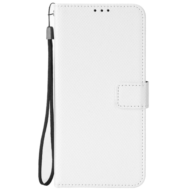 For Honor X7 Diamond Texture Leather Phone Case(White) - Honor Cases by PMC TechLife | Online Shopping South Africa | PMC TechLife