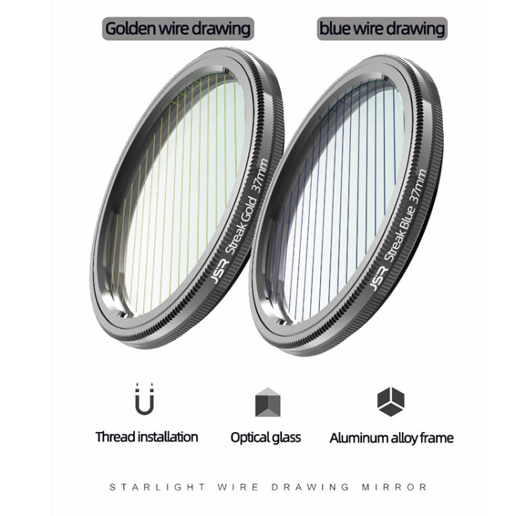 JSR Starlight Drawing Camera Lens Filter, Size:37mm(Streak Blue) - free shipping - PMC TechLife - Order now!