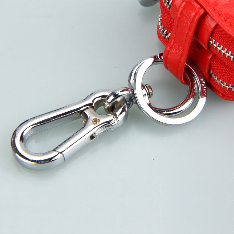 9075 Universal Crocodile Texture Genuine Leather Double Zipper Car Key Case(Red) - Car Key Cases by PMC Jewellery | Online Shopping South Africa | PMC Jewellery | Buy Now Pay Later Mobicred
