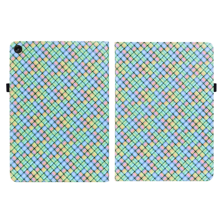 For Lenovo Tab M10 Plus 10.6 3rd Gen. Color Weave Leather Tablet Case with Holder(Rainbow) - Lenovo by PMC TechLife | Online Shopping South Africa | PMC TechLife | Buy Now Pay Later Mobicred
